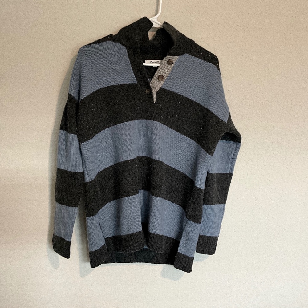 Rugby stripe polo sweater